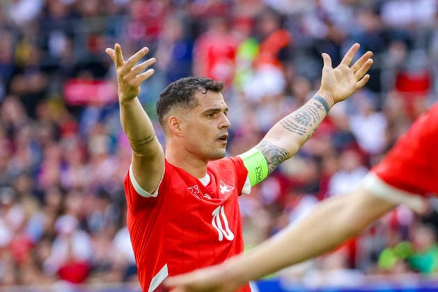 Granit Xhaka, Schweizer Fussballspieler, Nationalspieler, Captain der Schweizer Nationalmannschaft und Spieler des AFC Sunderland. Porträt, Archivfoto, Fussball, Schweiz, Nati, Nationalmannschaft, Nationalmannschaftskapitän, Rekordnationalspieler Copyright: xJOERANxSTEINSIEKx