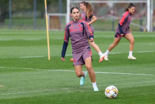 Kassandra Potsi (FC Bayern Muenchen, 06), GER, FC Bayern Muenchen Frauen Abschlusstraining, Fussball, UEFA Womens Champions League, Saison 2026 2027, 21.09.2026, GER, FC Bayern Muenchen Frauen Abschlusstraining, Fussball, UEFA Womens Champions League, Saison 2026 2027, 21.09.2026 Muenchen Copyright: xEibner-Pressefoto JennixMaulx EP_JML