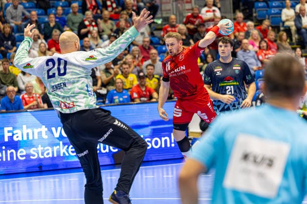 HBL Pokal, 2. Runde, Kassel, MT Melsungen vs. Rhein-Neckar Loewen, Rothenbach-Halle Kassel; 22.09.2026 HBL Pokal, 2. Runde, Kassel, Germany - 22.09.2026: Dimitri Ignatow (MT Melsungen, 11) beim Wurf, Handball Bundesliga, Spiel der MT Melsungen vs. Rhein-Neckar Loewen, Rothenbach-Halle Kassel Copyright: xBEAUTIFULxSPORTS Freudensteinx