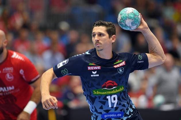 Marius Steinhauser (Rhein-Neckar Loewen 19) beim Wurf , GER, MT Melsungen - Rhein-Neckar Loewen, Handball, DHB Pokal, 2. Runde, Saison 2026 2027, 22.09.2026, GER, MT Melsungen - Rhein-Neckar Loewen, Handball, DHB Pokal, 2. Runde, Saison 2026 2027, 22.09.2026 Kassel Copyright: xEibner-Pressefotox xRolandxSippelx EP_RSL