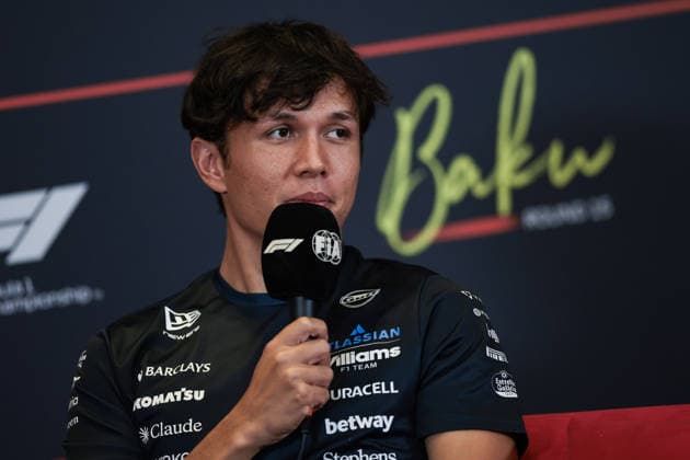 F1 - AZERBAIJAIN GRAND PRIX 2026 ALBON Alexander (tha), Williams F1 Team FW48, portrait press conference, PK, Pressekonferenz during the 2026 Formula 1 Azerbaijan Grand Prix, 15th round of the 2026 Formula One World Championship, WM, Weltmeisterschaft from September 24 to 26, 2026 on the Baku City Circuit, in Baku, Azerbaijan - BakuAzerbaijan Copyright: xEricxAlonsox