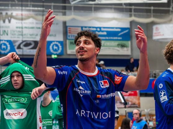 Yonatan Dayan (HBW Balingen-Weilstetten 34), HBW Balingen-Weilstetten vs. TSV Hannover-Burgdorf, Handball, DHB-Pokal, 2. Runde, Saison 2026 2027, 23.09.2026, HBW Balingen-Weilstetten vs. TSV Hannover-Burgdorf, Handball, DHB-Pokal, 2. Runde, Saison 2026 2027, 23.09.2026 Balingen Copyright: xEibner-Pressefoto FlorianxSchustx EP_FSU