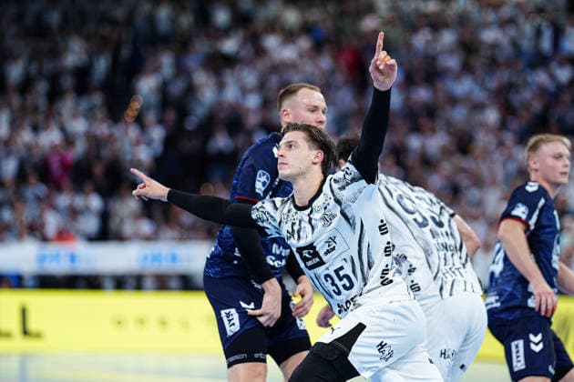 Torjubel Domen Makuc (THW Kiel, 35) GER, THW Kiel vs. SG Flensburg-Handewitt, Handball, 1. Bundesliga, Spieltag 6, Saison 2026 2027, 26.09.2026 GER, THW Kiel vs. SG Flensburg-Handewitt, Handball, 1. Bundesliga, Spieltag 6, Saison 2026 2027, 26.09.2026 Kiel Copyright: xEibner-Pressefoto MarcelxvonxFehrnx EP_MFN