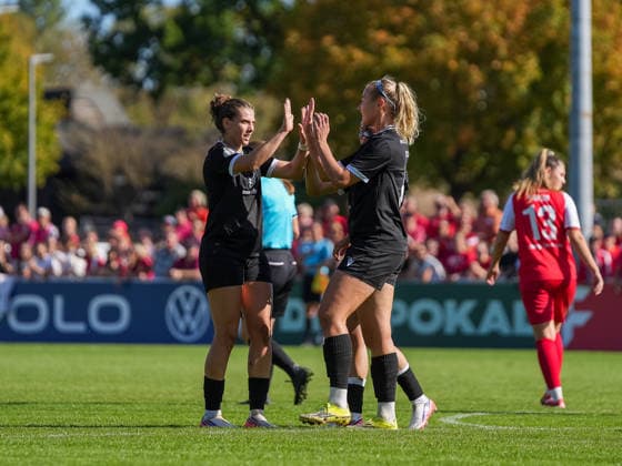 Tor zum 1:0 durch Anna Olmala (FC Carl Zeiss Jena, 09) , SV Eutingen vs. FC Carl Zeiss Jena, Fussball, Frauen DFB-Pokal, 2026 2027, 26.09.2026, SV Eutingen vs. FC Carl Zeiss Jena, Fussball, Frauen DFB-Pokal, 2026 2027, 26.09.2026 Eutingen im Gäu Copyright: xEibner-Pressefoto DanielexLaxRocx EP_DLO