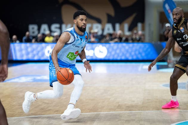 Zach Copeland (Nr. 2 Rostock Seawolves) GER, Basketball Loewen Braunschweig gegen Rostock Seawolves, Basketball, easyCredit BBL, Woche 3, Spielzeit 2026 27, 27.09.2026 GER, Basketball Loewen Braunschweig gegen Rostock Seawolves, Basketball, easyCredit BBL, Woche 3, Spielzeit 2026 27, 27.09.2026 Braunschweig Copyright: xEibner-Pressefoto DanielxREINELTx EP_DRT