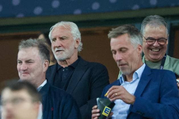Sportdirektor Rudi Voeller (Deutschland) und DFB Geschaeftsfueher Andreas Rettig, Deutschland vs. Griechenland, Fussball, DFL, DFB, UEFA Nations League, Saison 2026 2027, Gruppenphase, Gruppe B, Spieltag 2 von 6, 27.09.2026 Augsburg Bayern Deutschland