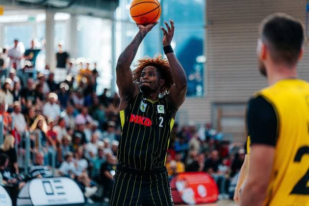 Taje Kelly (Medikamente per Klick Bayreuth, 02) GER, Kreisbau Kirchheim Knights vs. Medikamente per Klick Bayreuth, Barmer 2. Basketball Bundesliga, 3. Spieltag, Saison 2026 2027, 04.10.2026 GER, Kreisbau Kirchheim Knights vs. Medikamente per Klick Bayreuth, Barmer 2. Basketball Bundesliga, 3. Spieltag, Saison 2026 2027, 04.10.2026 Kirchheim u. Teck Copyright: xEibner-Pressefoto NinaxSanderx EP_NSR