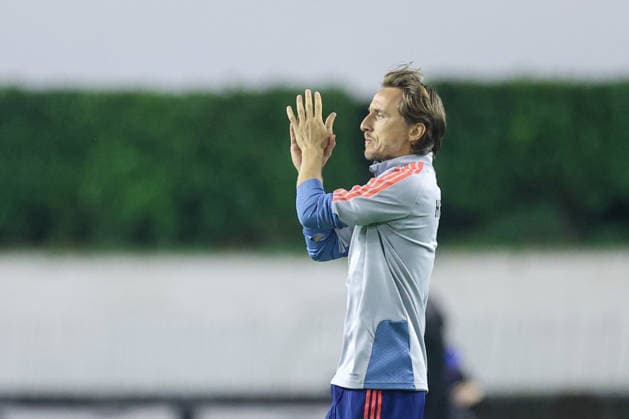 Croatia v Spain - UEFA Nations League 2026 27 Group A3 MD4 Luka Modric of Croatia warms up prior to the UEFA Nations League 2026 27 group phase match between Croatia and Spain at Stadion Poljud on October 6, 2026 in Split, Croatia. SanjinxStrukic PIXSELL