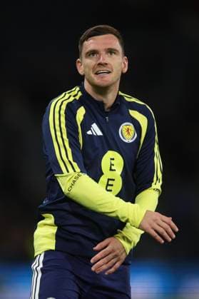 RECORD DATE NOT STATED 6th October 2026; Hampden Park, Glasgow, Scotland; UEFA Nations League Football, Scotland versus Slovenia; Andy Robertson of Scotland during the warm up before the match DavidxYoung