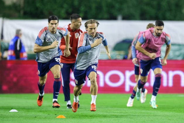 Croatia v Spain - UEFA Nations League 2026 27 Group A3 MD4 Luka Modric of Croatia warms up prior to the UEFA Nations League 2026 27 group phase match between Croatia and Spain at Stadion Poljud on October 6, 2026 in Split, Croatia. SanjinxStrukic PIXSELL