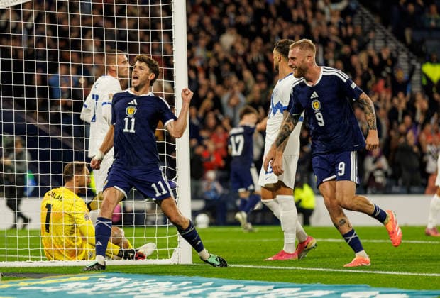 05.10.2026: Scotland v Slovenia: Ryan Christie of Scotland scores with a backheel and celebrates Copyright: xWilliexVassx NINTCHDBPICT001113840618