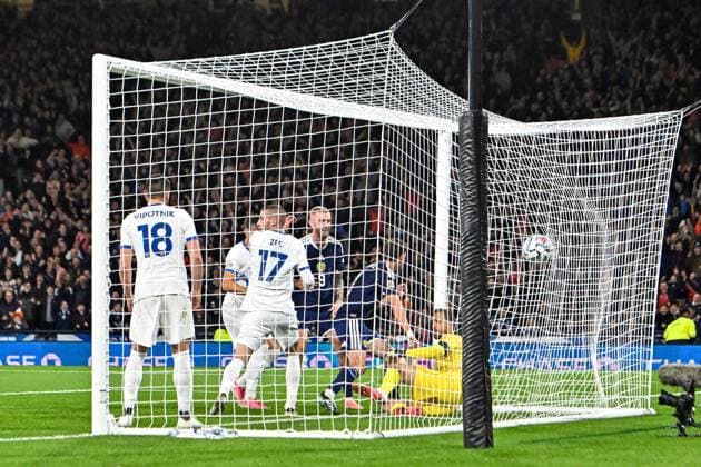 Scotland v Slovenia UEFA Nations League Ryan Christie of Scotland scores his sides first goal of the match during the UEFA Nations League match at Barclays Hampden, Glasgow 06 10 2026 UK Newspapers OUT Copyright: xJamiexJohnstonx FIL-24032-0061