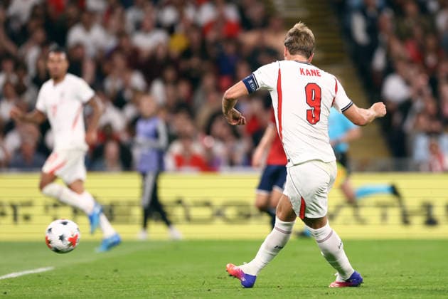 England v Czechia 06 October 2026, Wembley - UEFA Nations League - England v Czechia - Harry Kane of England scores the second goal for his team - Photo: Jacques Feeney Offside. London UK Copyright: xJacquesxFeeneyx xOffsidexOffside