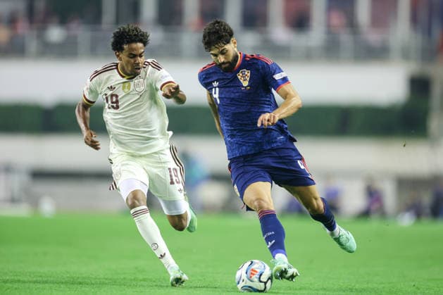 Croatia v Spain - UEFA Nations League 2026 27 Group A3 MD4 Lamine Yamal of Spain and Josko Gvardiol of Croatia competes for the ball during the UEFA Nations League 2026 27 group phase match between Croatia and Spain at Stadion Poljud on October 6, 2026 in Split, Croatia. SanjinxStrukic PIXSELL