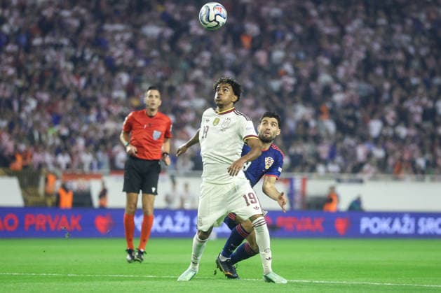 Croatia v Spain - UEFA Nations League 2026 27 Group A3 MD4 Lamine Yamal of Spain and Mateo Kovacic of Croatia competes for the ball during the UEFA Nations League 2026 27 group phase match between Croatia and Spain at Stadion Poljud on October 6, 2026 in Split, Croatia. SanjinxStrukic PIXSELL