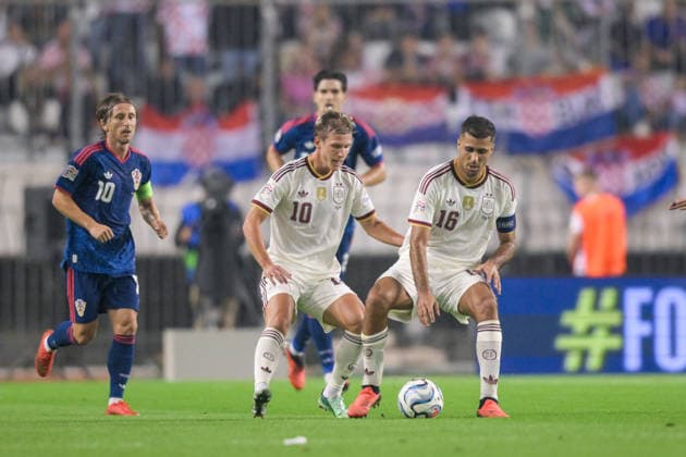 Croatia v Spain - UEFA Nations League 2026 27 Group A3 MD4 Dani Olmo and Rodrigo Hernandez of Spain during the UEFA Nations League 2026 27 group phase match between Croatia and Spain at Stadion Poljud on October 6, 2026 in Split, Croatia. IgorxSoban PIXSELL