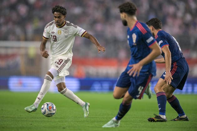 Croatia v Spain - UEFA Nations League 2026 27 Group A3 MD4 Lamine Yamal of Spain runs with the ball during the UEFA Nations League 2026 27 group phase match between Croatia and Spain at Stadion Poljud on October 6, 2026 in Split, Croatia. IgorxSoban PIXSELL