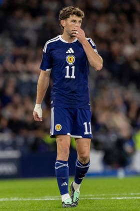 Scotland v Slovenia, UEFA Nations League Ryan Christie of Scotland national team, Nationalteam during the UEFA Nations League League B Group B1 between Scotland and Slovenia. Barclays Hampden, Hampden Park, Glasgow, Scotland. 6 October 2026. Hampden Park Barclays Hampden Glasgow Scotland Editorial use only , Copyright: xColinxPoultneyx PSI-24964-0041