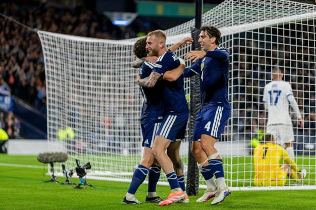 Scotland v Slovenia, UEFA Nations League GOAL! 1-0! Ryan Christie of Scotland national team, Nationalteam celebrates after he scores the opening goal during the UEFA Nations League League B Group B1 between Scotland and Slovenia. Barclays Hampden, Hampden Park, Glasgow, Scotland. 6 October 2026. Hampden Park Barclays Hampden Glasgow Scotland Editorial use only , Copyright: xColinxPoultneyx PSI-24964-0057