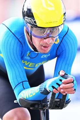 Sweden s Elias Wandel crosses the finish line of the Men Junior Individual Time Trial race (22km) at the cycling UEC Road European Championships, in Ljubljana, Slovenia, on Wednesday 7 October 2026. The UEC Road European Championships are taking place from 02 to 07 October in Ljubljana, Slovenia. DAVIDxPINTENS x189035703x