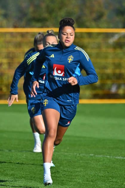 STOCKHOLM, SWEDEN 20261007 Felicia Schröder when the women s national team, Nationalteam trains on Bosön ahead of the playoff for the 2027 World Cup. STOCKHOLM SWEDEN x10090x
