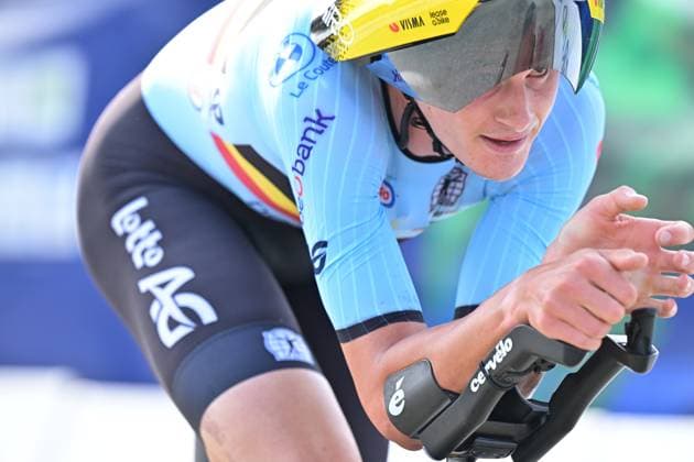 Belgium s Aldo Taillieu pictured in action during the Men U23 Individual Time Trial race (22km) at the cycling UEC Road European Championships, in Ljubljana, Slovenia, on Wednesday 7 October 2026. The UEC Road European Championships are taking place from 02 to 07 October in Ljubljana, Slovenia. DAVIDxPINTENS x189040303x