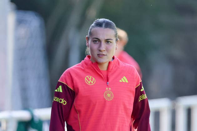 Eppelheim, Deutschland: 07.10.2026 - Deutsche Fußballnationalmannschaft der Frauen - Training - Testspiel Deutschland vs. Australien Im Bild: Carlotta Wamser (Deutschland) Copyright: HMBxMedia MadeleinexFantini