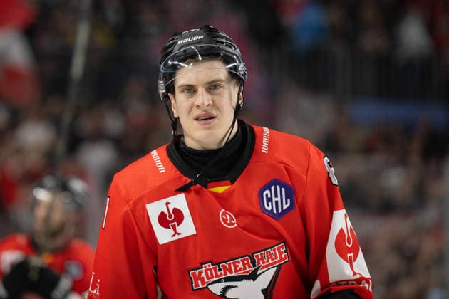 CHL; Kölner Haie - Herning Blue Fox ; Köln, 07.10.2026 Mateu Späth (Kölner Haie, Sturm, 81); CHL; Kölner Haie - Herning Blue Fox am 07.10.2026 in der LanxessArena in Köln (Deutschland). Copyright: xBEAUTIFULxSPORTS AndreasxDickx