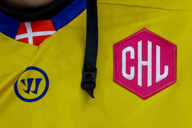 07.10.2026, Eishockey, CHL, Kölner Haie - Blue Fox Herning, Champions Hockey League 2026 27, 5. Spieltag, Saison 2026 27, Lanxess-Arena Köln: Symbolbild Logo Vereinslogo Banner Emblem in Nahaufnahme Nordrhein-Westfalen Deutschland