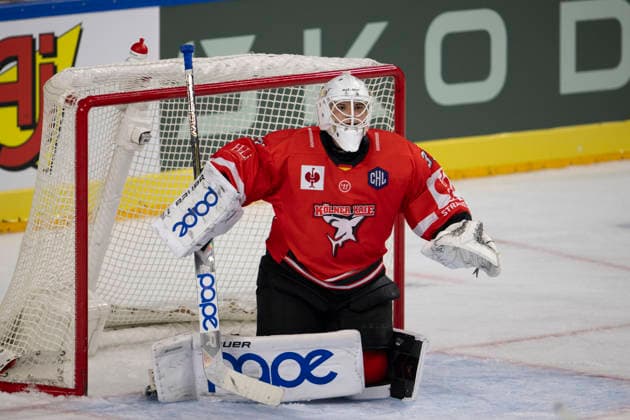 CHL; Kölner Haie - Herning Blue Fox; Köln, 07.10.2026 Nico Wiens (Kölner Haie, Torwart, 33); CHL; Kölner Haie - Herning Blue Fox am 07.10.2026 in der Lanxessarena in Köln (Deutschland). Copyright: xBEAUTIFULxSPORTS AndreasxDickx