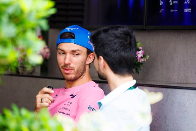 RECORD DATE NOT STATED 8th October 2026; Marina Bay, Singapore; Formula 1, Singapore Grand Prix, Arrival Day; Pierre Gasly (10) of France and BWT Alpine Formula One Team arriving at the Singapore Grand Prix StephenxBlackberry