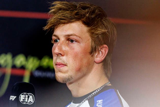 RECORD DATE NOT STATED 8th October 2026; Marina Bay, Singapore; Formula 1, Singapore Grand Prix, Arrival Day; Liam Lawson (30) of New Zealand and Visa Cash App Racing Bulls Formula One Team during the press conference, PK, Pressekonferenz at the Singapore Grand Prix StephenxBlackberry