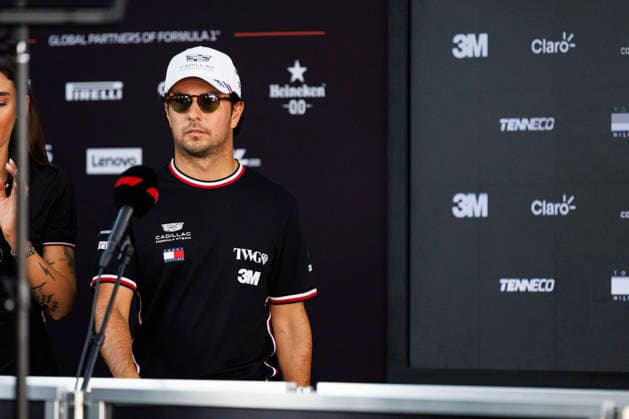 RECORD DATE NOT STATED 8th October 2026; Marina Bay, Singapore; Formula 1, Singapore Grand Prix, Arrival Day; Sergio Perez (11) of Mexico and Cadillac Formula 1 Team arriving at the Singapore Grand Prix StephenxBlackberry