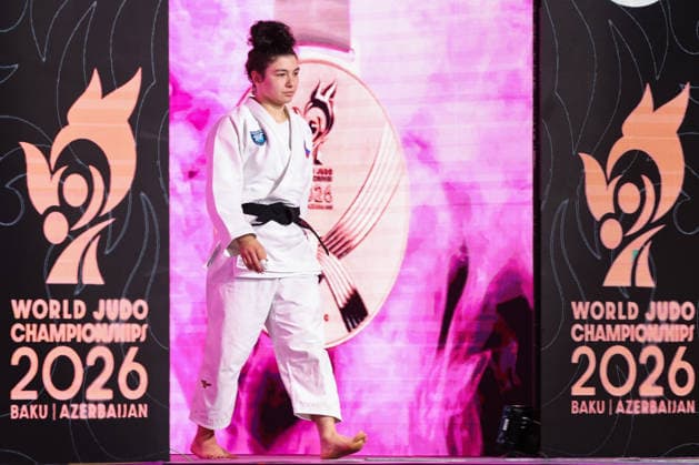 AZERBAIJAN, BAKU - OCTOBER 8, 2026: Madina Taimazova of Russia is pictured before a -70 kg bout against Aleksandra Andric of Serbia as part of the 2026 World Judo Championships at the National Gymnastics Arena 2026 World Judo Championships In Baku - ZUMAt113 20261008_zaa_t113_480 Copyright: xMikhailxSinitsynx