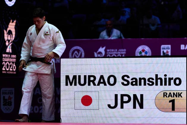 Sanshiro Murao (JPN), OCTOBER 8, 2026 -Judo : World Judo Championships BAKU2026 Mens -90kgFinal match at National Gymnastics Arena in Baku, Azerbaijan. aflo_354330764 KenxAsakurax