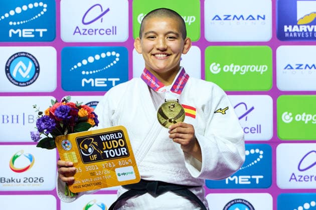 Tsunoda Roustant Ai (ESP), OCTOBER 8, 2026 -Judo : World Judo Championships BAKU2026 Women s -70kgMedal Ceremony at National Gymnastics Arena in Baku, Azerbaijan. aflo_354330824 KenxAsakurax