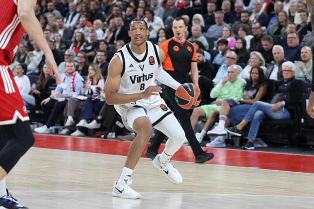 Wendell Moore (Virtus Bologna, 08), GER, FC Bayern Basketball vs. Virtus Bologna, Basketball, Euroleague, 4. Spieltag, Saison 2026 2027, 08.10.2026, GER, FC Bayern Basketball vs. Virtus Bologna, Basketball, Euroleague, 4. Spieltag, Saison 2026 2027, 08.10.2026 Muenchen Copyright: xEibner-Pressefoto JennixMaulx EP_JML