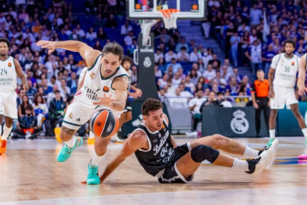ESP: Euroleague Real Madrid v Partizan Belgrade Facundo Campazzo of Real Madrid and Alesandro Pajola of Partizan during the Euroleague match between Real Madrid and Partizan Mozzart Bet Belgrade played at Movistar Arena Stadium on October 8 2026 in Madrid Spain Madrid Spain Basketball Copyright: xAlbaxPachecox xAgenciaxLOFx