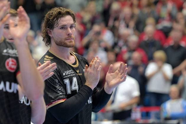 Jubel, Freude nach dem Sieg; Johannes Golla (MT Melsungen 14) , GER, MT Melsungen - HBC Nantes (FRA), Handball, Champions League Maenner, Group Matches, Saison 2026 2027, 08.10.2026, GER, MT Melsungen - HBC Nantes Handball, CL Maenner, Group Match, Saison 2026 2027, 08.10.2026 Kassel Copyright: xEibner-Pressefotox xRolandxSippelx EP_RSL