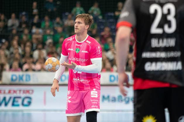 Handball, HBL2: SC DHfK Leipzig - TuS N-Lübbecke; 08.10.2026 Franz Semper (32, SC DHfK Leipzig). Handball, 2. Bundesliga, Saison 2026 2027, 7. Spieltag: SC DHfK Leipzig vs. TuS N-Lübbecke am 08.10.2026 in der Quarterback Immobilien Arena Leipzig. Copyright: xBEAUTIFULxSPORTS JanxKaeferx