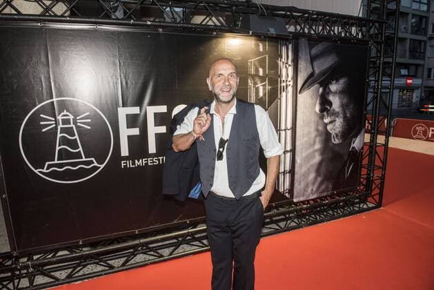 director Nic Balthazar pictured during the premiere of Everybody Happy , opening film of the tenth edition of the Oostende Film festival, in Oostende, Friday 09 September 2016. JONASxROOSENS 04930019