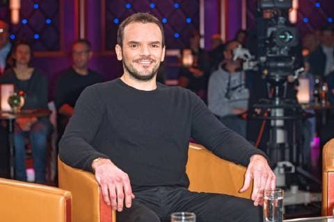 MDR - Riverboat. TV-Koch Steffen Henssler anläßlich der Aufzeichnung der MDR - Talkshow Riverboat am 18.01.2019 im Studio 3 der Mediacity Leipzig. 20190118SFL0041