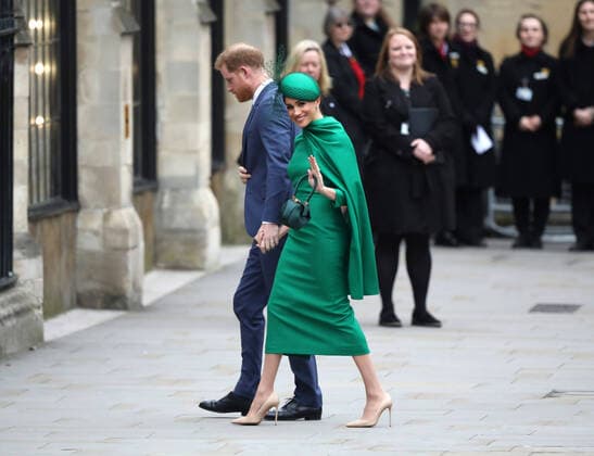 Bilder des Jahres 2020, Entertainment 03 März Entertainment Themen der Woche KW11 Entertainment Bilder des Tages Meghan Markle The Duchess of Sussex, and Prince Harry The Duke of Sussex, . The Commonwealth Service at Westminster Abbey today, attended by Queen Elizabeth II, Prince Charles The Prince of Wales, Camilla The Duchess of Cornwall, Prince William The Duke of Cambridge, Catherine The Duchess of Cambridge, Prince Harry The Duke of Sussex, Meghan Markle The Duchess of Sussex, Prince Edward The Earl of Wessex, Sophie The Countess of Wessex, along with heads of government and representatives of the countries of the Commonwealth. Commonwealth Service, Westminster Abbey, London, March 9, 2020.