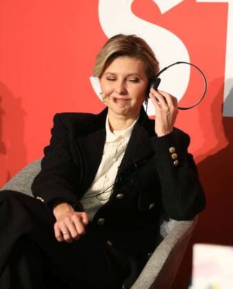 22.10.2022 Frankfurt am Main, Messe Frankfurter Buchmesse 2022 Die First-Ladies der Ukraine und Deutschland Olena Selenska und Elke Büdenbender stellen das (Hör-)Buchprojekt Better Time Stories vor und starten offiziell die deutsche Spendenkampagne Bild zeigt: Olena Selenska
