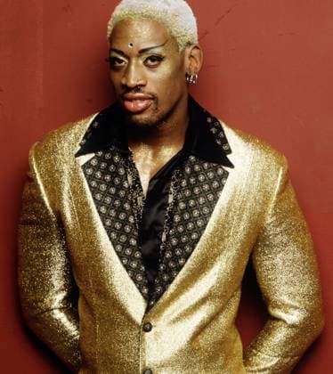 DENNIS RODMAN in Bad As I Wanna Be: The Dennis Rodman Story. ABC (1 6 97)--BAD AS I WANNA BE: THE DENNIS RODMAN STORY--The private Dennis Rodman behind the very public, flamboyant NBA superstar is revealed in the ABC telefilm, Bad As I Wanna Be: The Dennis Rodman Story, airing Sunday, February 1 (9:00 - 11:00 p.m., ET) on the ABC Television Network. Based on the book by Dennis Rodman with Tim Keown, the film is introduced by Rodman himself, and he appears on camera throughout, commenting on the key events in his life. The movie stars newcomer Dwayne Adway ( Gun, Second Noah ) as Dennis Rodman. Pictured here: Dennis Rodman, Credit:FRANK OCKENFELS Avalon CAN Copyright: xFRANKxOCKENFELSx xAvalonx 0518632467