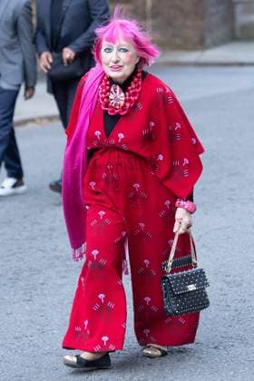 Bilder des Jahres 2024, Entertainment 09 September Entertainment Bilder des Tages LFW 40th Anniversary Reception - Monday 16 September 2024 - Downing Street, London English Fashion Designer - Zandra Rhodes arrives at Downing Street, London, England, UK on Monday 16 September, 2024 for a reception hosted by British Prime Minister Sir Keir Starmer for the British Fashion Council and guests to celebrate the 40th Anniversary of London Fashion week., Credit:Justin Ng Avalon UK, England, London, Downing Street Copyright: xJustinxNgx xAvalonx 0908591999