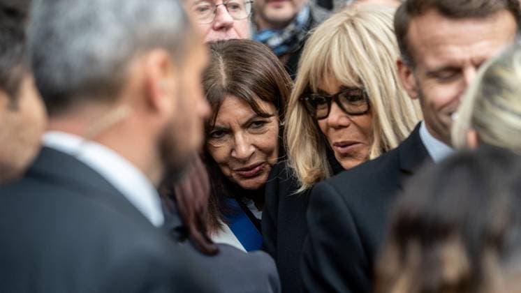 President Emmanuel Macron, Brigitte Macron at the tribute to the victims of the 13 November 2015 attacks in front of the Bataclan ten years after 13 November 2025 Charles Cohen Boyer Bestimage Tribute to the victims of the 13 November 2015 attacks in front of the Bataclan ten years after 13 November 2025 Paris France Copyright: xCharlesxCohenxBoyer BestimagexCharlesxCohenxBoyer Bestimagex