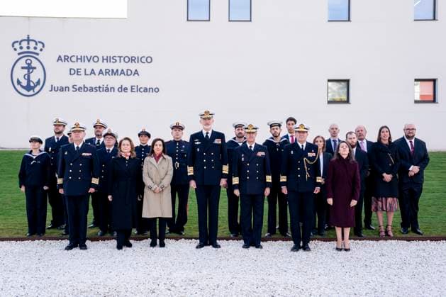 The King visits the Navys historical archive Sede Juan Sebastián de Elcano King Felipe VI, accompanied by the Minister of Defense, Margarita Robles, during a visit to the Navys historical archive Sede Juan Sebastián de Elcano, at the Alfonso X el Sabio barracks, on November 19, 2025, in Madrid Spain The Navys Historical Archive, main reference of the Navys documentary heritage, has two headquarters, one located in the Palace of Viso del Marqués in Ciudad Real and named after Álvaro de Bazán, and the other, newly built in Madrid, with modern and expandable facilities named Juan Sebastián de Elcano 19 NOVEMBER 2025 A Pé Espana Copyright: xA.xPÃ rezxMecax 7111205