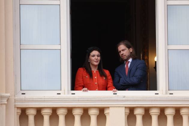 Balcony Palace during the Monaco National Day Celebrations NO TABLOIDS WEB & PRINT, BILDZEITUNG OUT, BILD.DE OUT, NO DAILY MAIL, NO DAILY MAIL GROUP, NO VOICI, NO CLOSER, NO PUBLIC Princess Charlotte, Princess Stephanie, Caroline, of Monaco,Andrea Casiraghi, Tatiana Santo Domingo ,Pierre Casiraghi, Beatrice Borromeo ,Louis Ducruet at the Balcony Palace during the Monaco National Day Celebrations, on November 19 TH 2025 Copyright: xFabricexChasseryx
