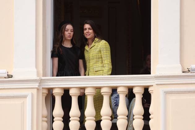 Balcony Palace during the Monaco National Day Celebrations NO TABLOIDS WEB & PRINT, BILDZEITUNG OUT, BILD.DE OUT, NO DAILY MAIL, NO DAILY MAIL GROUP, NO VOICI, NO CLOSER, NO PUBLIC Princess Charlotte, Princess Stephanie, Caroline, of Monaco,Andrea Casiraghi, Tatiana Santo Domingo ,Pierre Casiraghi, Beatrice Borromeo ,Louis Ducruet at the Balcony Palace during the Monaco National Day Celebrations, on November 19 TH 2025 Copyright: xFabricexChasseryx